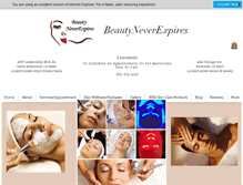 Tablet Screenshot of beautyneverexpires.com